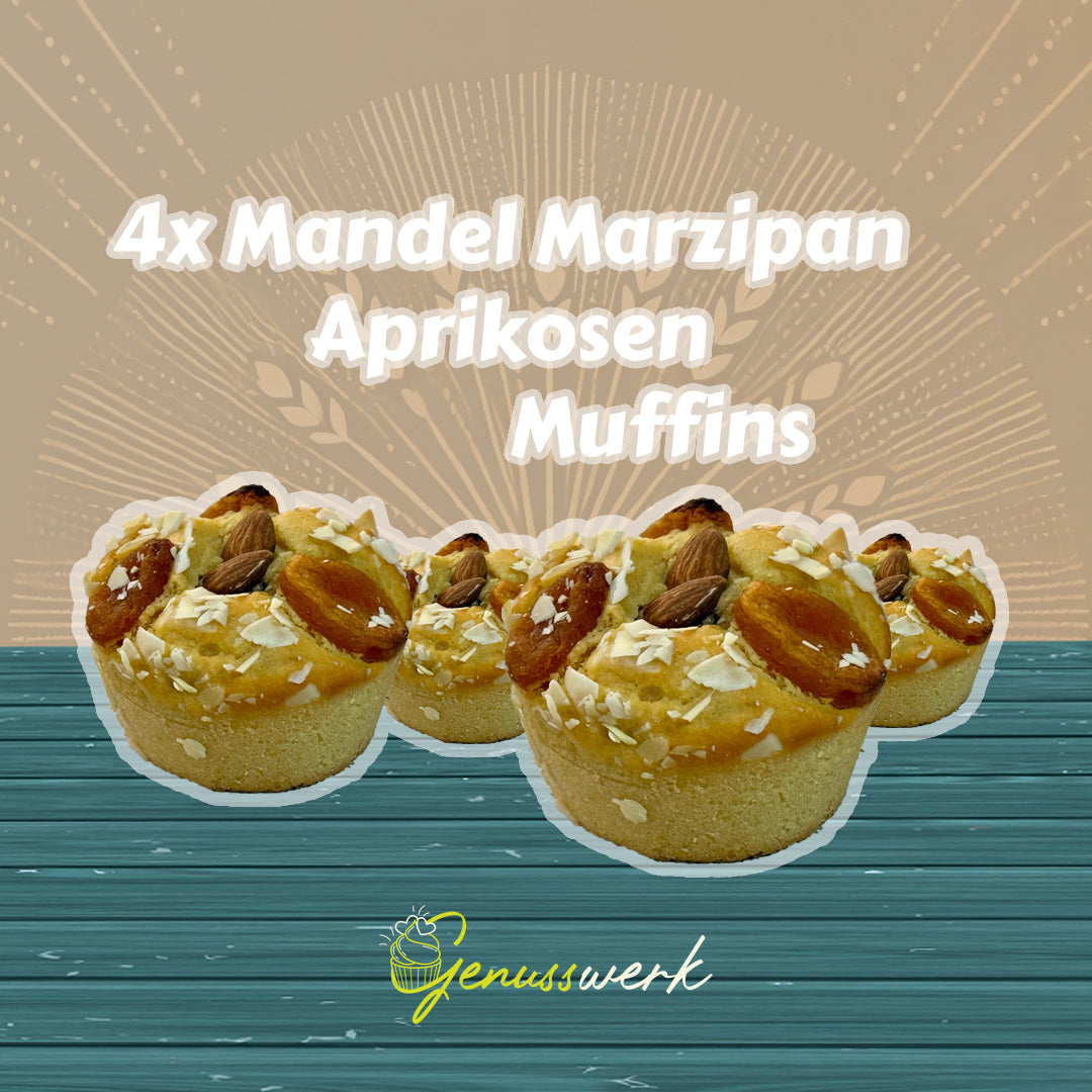 Mandel Marzipan Aprikosen Muffin - Zart, Fruchtig & Proteinreich!