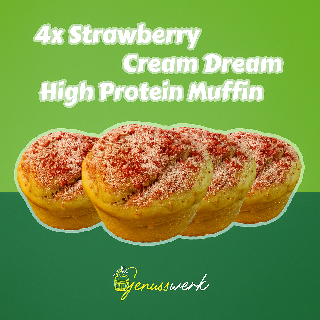 Strawberry Cream Dream – High Protein Muffin