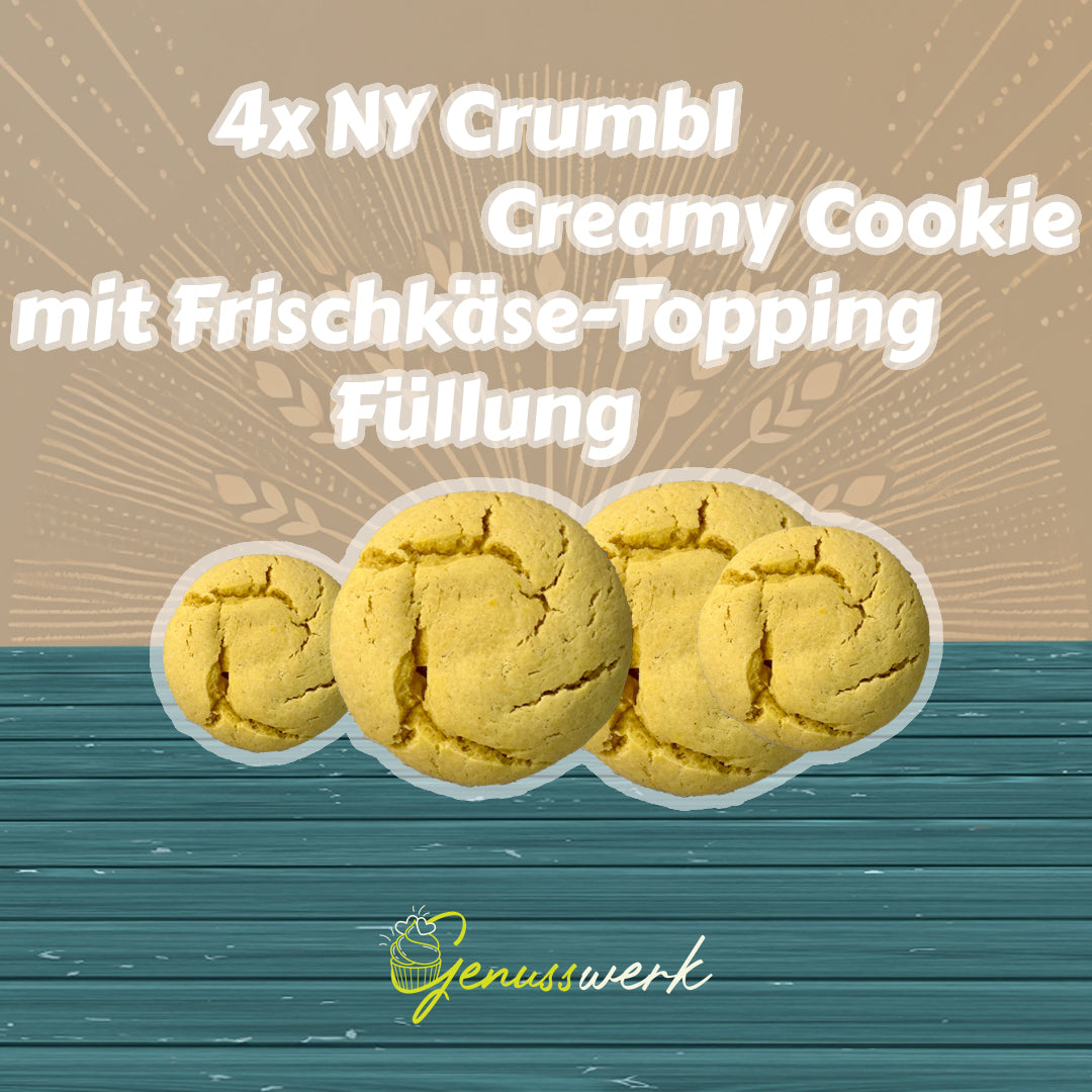 NY Crumbl Creamy Cookie mit Frischkäse-Topping Füllung