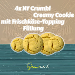 NY Crumbl Creamy Cookie mit Frischkäse-Topping Füllung