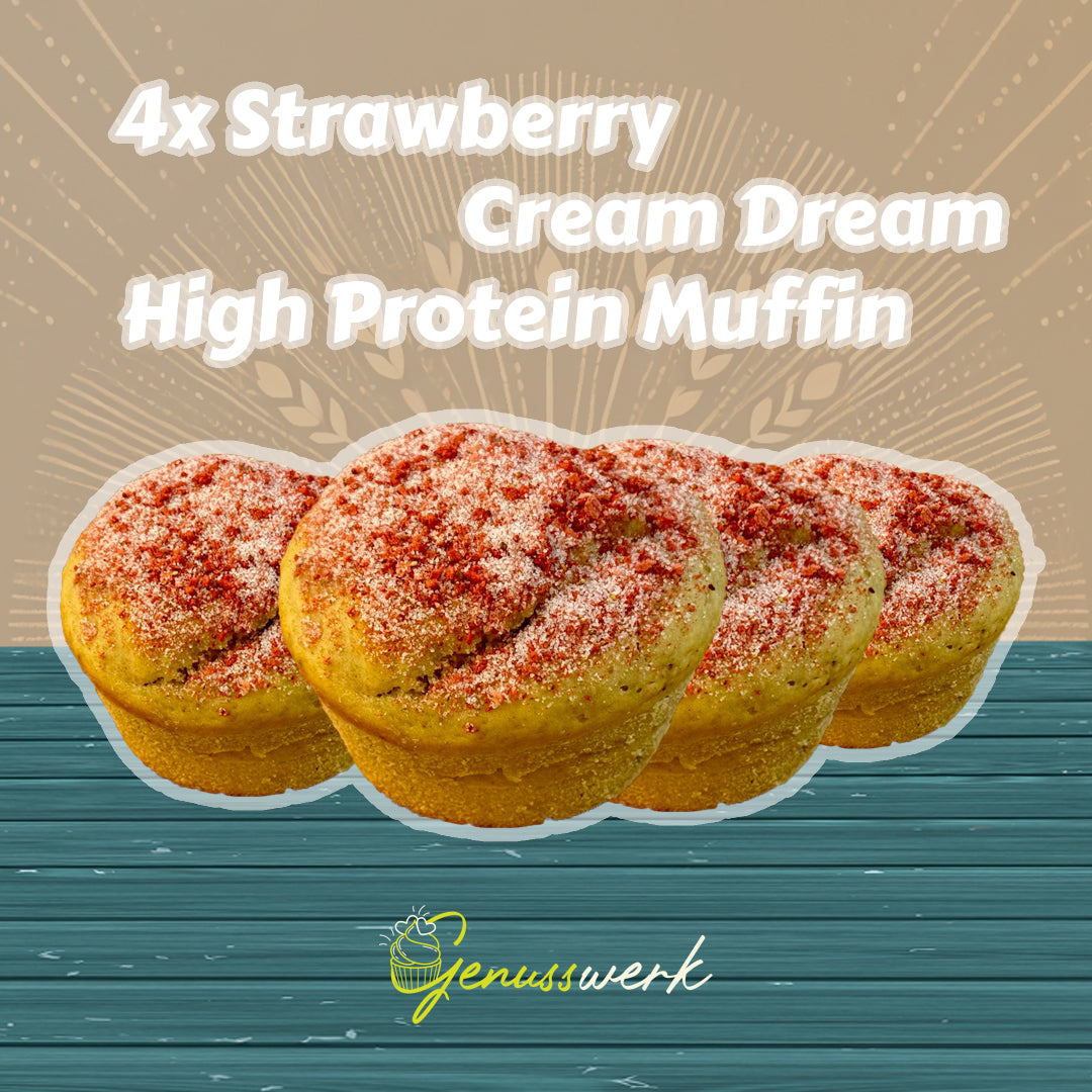 Strawberry Cream Dream – High Protein Muffin