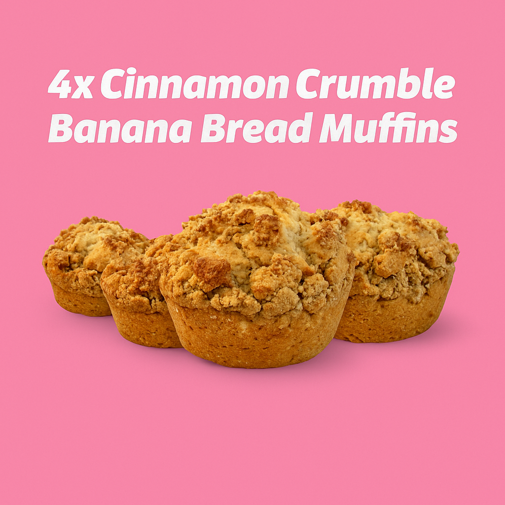Cinnamon Crumbl Banana Bread Protein Muffin