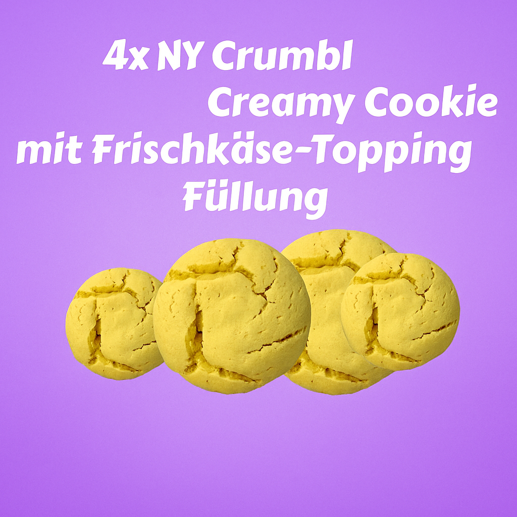 NY Crumbl Creamy Cookie mit Frischkäse-Topping Füllung