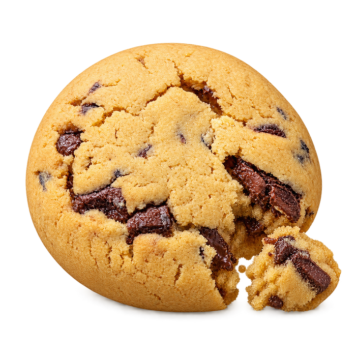 Aufgebrochener Chocolate Chip Cookie
