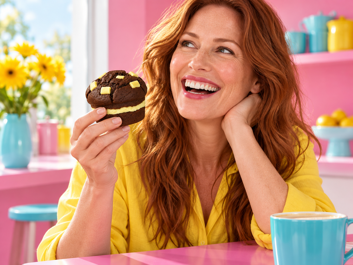 Milchcreme Muffin in einer fröhlichen Alltagsszene