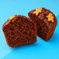 Anschnitt des Winterzauber Muffins mit durchgehendem Schoko-Lebkuchenteig ohne Füllung