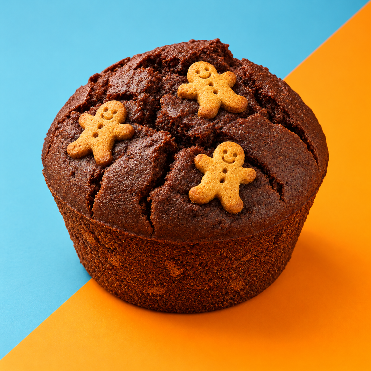 Winterzauber Lebkuchen Muffin mit kleinen Lebkuchenmännern