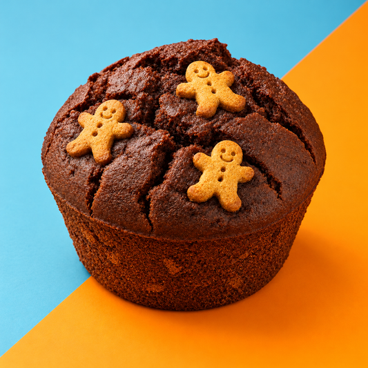 Winterzauber Lebkuchen Muffin mit kleinen Lebkuchenmännern